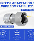 Garden Hose To Pressure Washer Adapter Three Quarter GHT To One Quarter Quick Connect For Pressure Washer Accessories in detail