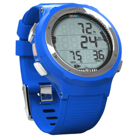 i200C Wrist Dive Computer With Bluetooth, DiverLog App Access, And Phone Sync For Logs, Blue Finish, Easy On Wrist Display