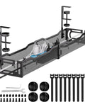 25 Inch Under Desk Cable Management Tray No Drill Clamp, heavy duty metal cord organizer for standing desk, accessories included