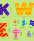 Go To Alphabet Letters Kit For Home And Classroom 288 Piece Bulletin Board Set with colorful letters in various sizes and patterns.