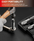 Heavy Duty Pipe Extractor Set For Removing Broken Damaged Threaded Pipes And Fittings From One Eighth Inch To One Inch with storage case