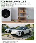 Straightforward Heavy Duty 30 Amp Ev Extension Cord That Juices Up Your Level 2 Charger Or Dryer Outlet Without Breaking A Sweat, 10 Foot Nema 10-30 Plug To Socket, Waterproof 10 Gauge Copper, EtL Approved in use with a dryer and EV.