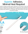 CryoGrip Pro Glacier Panda Double Sided Build Plate shown with hand holding blue plate, highlighting adhesion and temperature range.