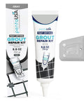 Tile Grout Repair Kit With Premixed Acrylic Sanded Grout For Bathrooms, Showers, And Kitchens, Water Resistant Tube, Gray 8.8 oz