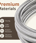 Stainless braided propane hose, 5 ft long, coiled