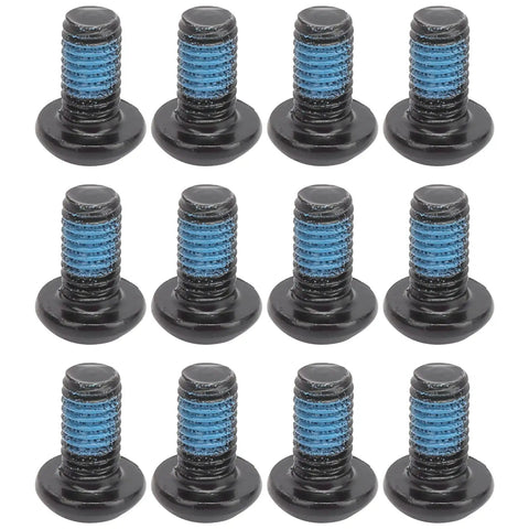 Universal Mechanical Disc Brake Caliper Pair For Front And Rear Mountain Road Bikes Tough As Nails Aluminum Frame Heavy Duty Semi Metallic Pads Delivering Rock Solid Control set of 12 black bolts with blue thread.