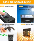 Installation steps for Eight Pack Solar Fence Lights For Outdoor Deck And Patio Vibe Dusk To Dawn Waterproof Post Lights.