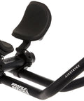 Airstryke V2 Aluminum Clip On Aerobars Ano Matte Black With Adjustable Stack And Reach For Road And Triathlon Bikes, close-up view
