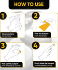 how to use 12 Pack Clear Silicone Door Bumpers And Self Adhesive Wall Guards For Cabinets And Drawers instructions with illustrations