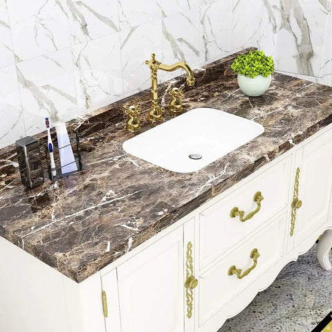 Extra Wide Dark Brown Contact Paper For Countertops No Seam 36 By 197 Inches Waterproof Peel And Stick Vinyl Wrap