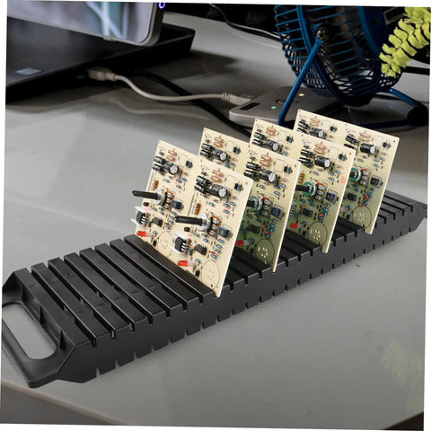 Pro Grade 25 Slot Anti Static Circuit Board Rack And Drying Tray Set Of 3 47 X 13.8 X 3.6 Cm PCB Storage Stand with boards