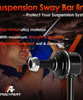 Front Sway Bar End Link Set - 2 Pack Fit For Hyundai Santa Fe 07-12 And Veracruz 07-12, Kia Sorento 11-13, Saturn Aura 07-09, Ion 03-07, Pontiac Pursuit 05-06 - Easy Bolt-On Suspension Upgrade For A Smoother Ride. zinc nickel alloy front sway bar end link