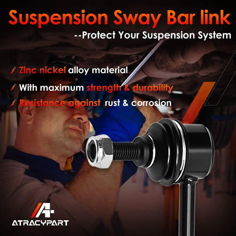 Beefed Up Front Sway Bar End Links Two Pack For Malibu Cobalt HHR 2004 To 2012, zinc nickel alloy suspension link