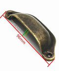 Antique Bronze Iron Drawer Knob Set 10 Pack Vintage Cabinet Pulls For Kitchen And Wardrobe Furniture Shell Shape 96 mm