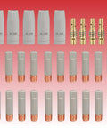15AK MIG Torch Consumable Kit For Welder High Temperature Resistant Tips And Nozzles Set With Guarding Coating 30 Piece