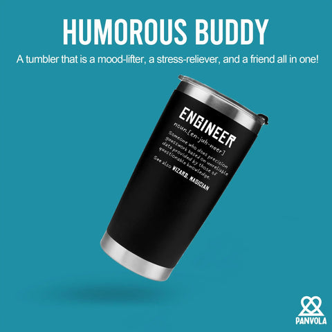 Engineer Definition Funny Drinkware For Engineers And Students Newly Licensed Passers Vacuum Insulated Tumbler Stainless Steel 20 Oz