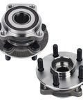 513303 Beefy Front Wheel Bearing And Hub Assembly, 2 Piece Set For Subaru Front Wheel Hub With ABS, showing 5 lug bolts
