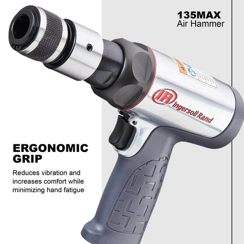 High Impact Air Hammer With Vibration Reduction, 3,530 BPM, 2-5/8 In Stroke, Round Shank, Heavy Duty Demolition and Metal Shaping Tool