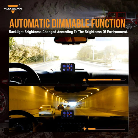 Image showing the Slick 6 Gang Touch Control Switch Panel With Automatic Dimmable LED Backlight And Built In Relay System for car interior use.