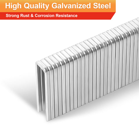 18 Gauge Narrow Crown Staples Set For Nail Guns Heavy Duty Assorted One Half Inch Three Quarter Inch One Inch Sizes 1200 Pack Fits Most 18 Gauge Pneumatic And Electric Staplers