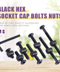 Crib And Furniture Fastener Kit With M6 Hex Socket Cap Screws And Barrel Nuts, 84 Pieces Black Nickel Plated, Includes Allen Wrench