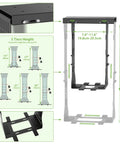 Heavy Duty Under Desk PC Mount With Adjustable Computer Tower Stand, 5 height options, 15 to 23 inch height adjustment.
