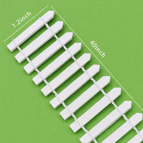 40 Inch Fairy Garden Fence Kit For Micro Landscape Mini Pot Decor Wooden Trim Fence For Dollhouses And Plant Pots DIY