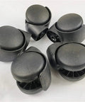 Caster Wheels, Plastic Replacement Caster Wheels made of black polyurethane, showing five quiet rolling wheels, 50mm diameter.