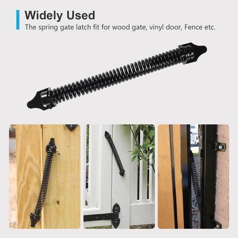Heavy Duty 14 Inch Gate Springs Self Closing Tensioner for outdoor gates adjustable automatic gate closure fits wood vinyl