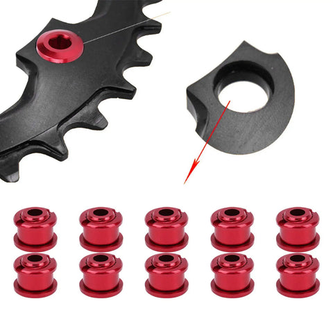 10 Piece BMX Chainring Bolts Set CNC Aluminum Alloy Bolts And Nuts For Single Speed Crankset Replacement Parts Red Colorful Finish