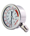 DIGITEN water pressure gauge, front view, 0-1.6 MPa (0-220 psi), 1/4 inch thread, silver metal case