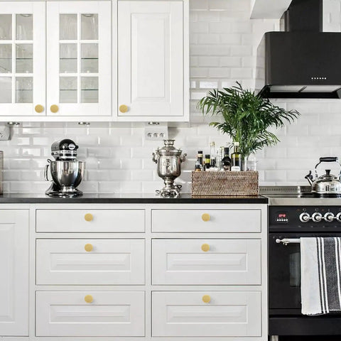 Hella Slick Gold Drawer Knobs With Screws 30mm Cabinet Pulls For Kitchen Cabinets Dresser Furniture Upgrades on white kitchen drawers.
