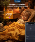 Child sleeping with timer on smartphone for 4 Pack 6 Inch Ultra Thin LED Recessed Ceiling Light With Junction Box