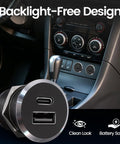 Top Shelf Aluminum 12V USB Outlet And Dual Port Fast Charging Car Charger Built For Tough Daily Rigs With Superior Heat Cooling shown in car interior.