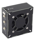 Rechargeable Solder Fume Extractor With Fast Cooling for quick smoke removal, compact black ventilator with fan visible.