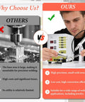 Comparison image showing Pulse Arc Welder Kit For Permanent Jewelry 100A 110V DIY Jewelry Bonding Machine vs traditional method