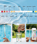 Image showing steps to use 19 In 1 Water Quality Test Strips For Tap And Well Water Straight Up PH Hardness Chlorine Lead Nitrate Bacteria Testing Kit.