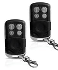 Replacement Gate Opener Remote For JUJIANG And GYXEL Openers, Keychain Transmitter With Four Silver Buttons, Chrome Clip