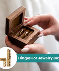 25 Pcs Small Brass Barrel Hinges for Wooden Boxes 135 Degree Folding Mini Hidden Cylinder Hinges for DIY Crafts Jewelry Boxes and Wooden Cases