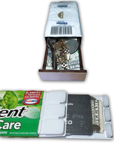 Discreet Diversion Safe Box Camouflaged Storage 2 Pack Assorted Colors For Cash Cards Keys And Small Valuables Travel Ready