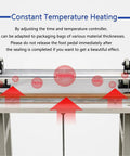 Constant temperature heating feature of the 22.83-Inch GAZOGJ Heat Sealing Machine for effective sealing of various bag materials.