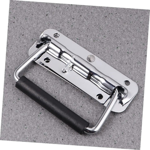 Kickass Two Pack Folding Spring Loaded Case Handle Heavy Duty Industrial Cabinet Pull For Suitcases Toolboxes And Luggage Trunks Secure Grip Hardware Design