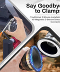 Metal magnetic dust collection fitting kit with 4-inch and 2.5-inch hose adapters; close-up of magnetic ring.