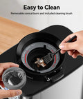 Hardcore Conical Burr Coffee Grinder With 51 Precise Settings, Automatic Bean Crusher, easy to clean with removable conical burrs.