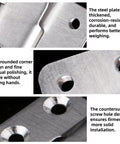 Close-up of heavy duty stainless steel French cleat hanging rack brackets showcasing thickened corrosion-resistant design.