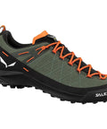 Mens Leather Hiking Shoes With Cushioned Comfort For Everyday Wear And Speed Hiking, showing side profile with durable outsole