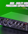 Two Channel USB Audio Interface For PC Mac And Laptop, 24Bit 192kHz Recording, audio device with knobs and dials