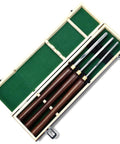 Badass Three Piece Bowl Gouge And Wood Chisel Set For Exact Lathe Work, HSS blades in walnut handles inside a wooden case.