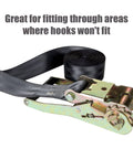 Two Pack 2 Inch Endless Ratchet Straps, 20 Feet Long, Heavy Duty Tie Down Straps with 8000 Lbs Break Strength, Built for Motorcycles