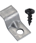 Heavy Duty 14 Gauge Steel Tabletop Fasteners With Screws, Z clip connector and black screw for secure desktop assembly.